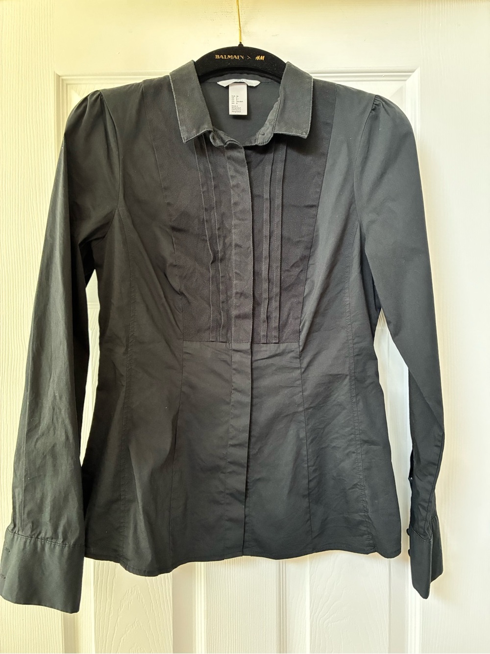 H&M Black Tuxedo Shirt